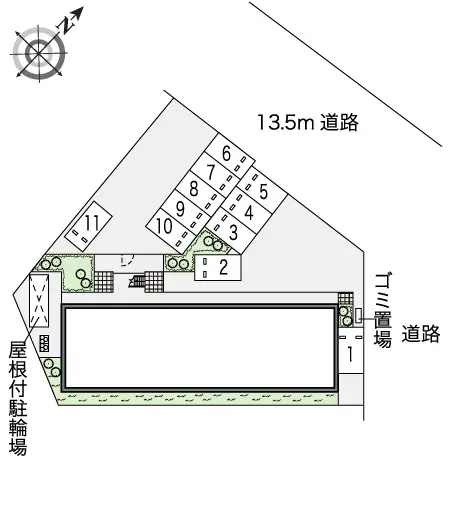 ★手数料０円★さいたま市西区宝来　月極駐車場（LP）